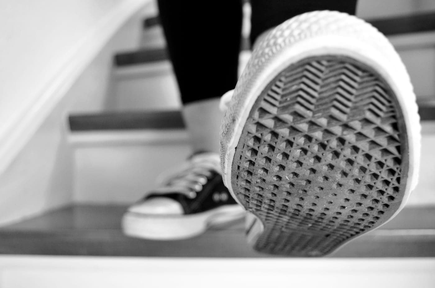 Close-up of a court shoe outsole tread pattern
