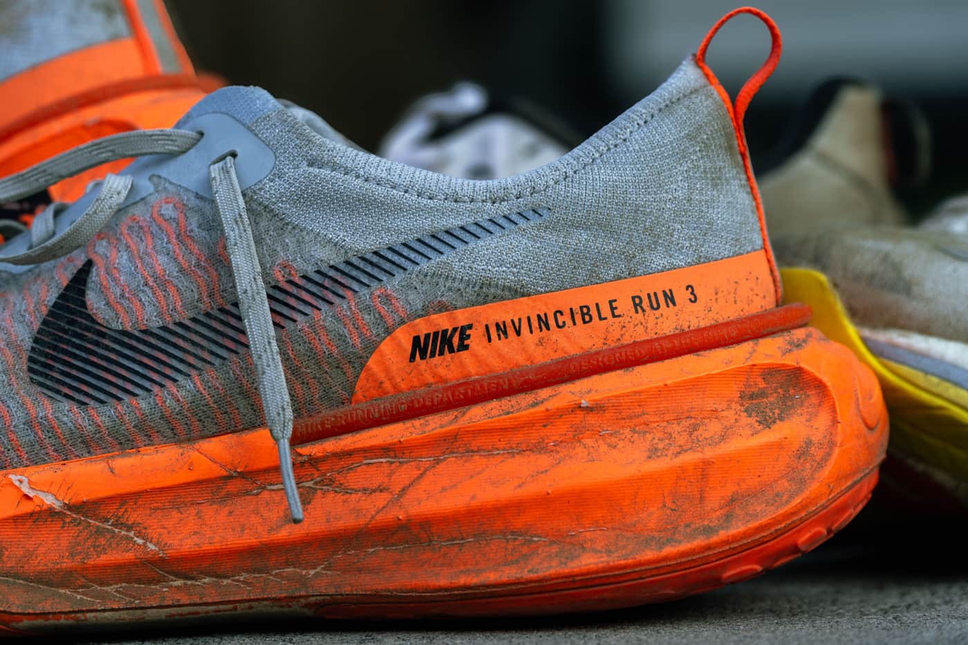 Midsole foam cushioning of a sports shoe in close-up